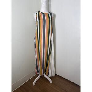 Liviana Conti Sleeveless Striped Maxi Dress Sz 44